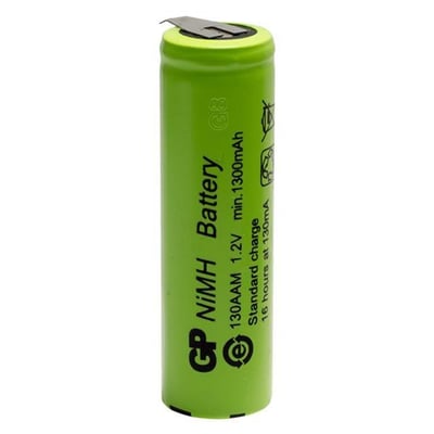 GP 1300mA 1.2V Düz Kafa Puntalı Aa Kalem Pil 130AAM