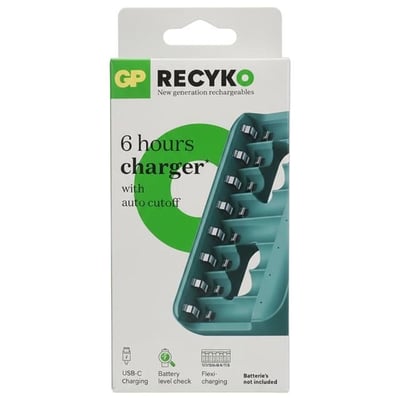 GP ReCyko E822 8li USB Kalem Pil Şarj Cihazı - AA ve AAA Uyumlu Akıllı LED Göstergeli Profesyonel Şarjlı Ünitesi
