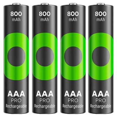 GP ReCyko Pro 800 mAh Ni-Mh 1.2 Volt AAA İnce Kalem Şarjlı Pil 4lü Paket