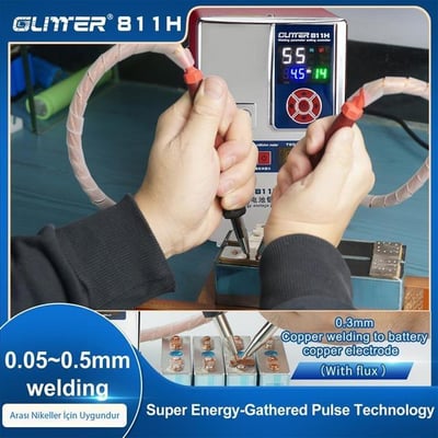 Glitter 811H Şarjlı Pil Profesyonel Bakır - Nikel Punta Kaynak Makinesi 36KW/42KW 7000A