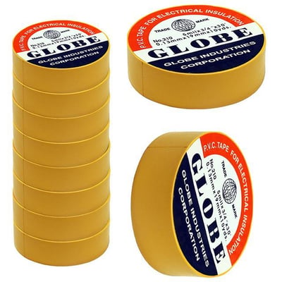 Globe 0.13Mmx19Mm İzole Bant 10'lu Sarı