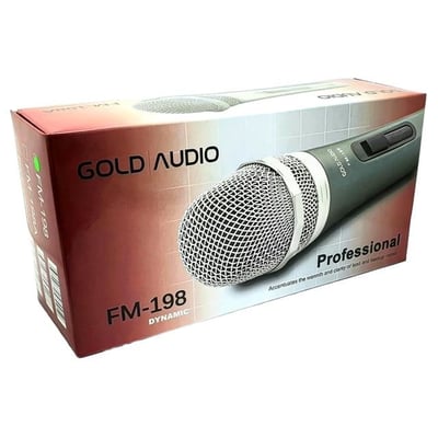 Gold Audio FM-198 Dinamik 600 Ohm Kablolu El Mikrofonu