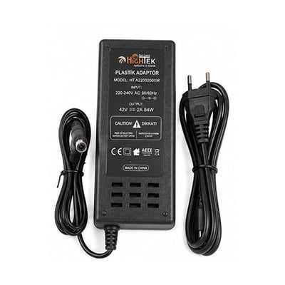 Hightek HT-4202000XM Tds Uçlu Xiaomi M365 42 Volt 2 Amper 84 Watt Elektrikli Scooter Şarj Cihazı Adaptörü
