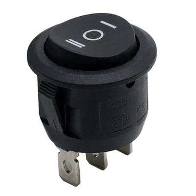 IC-134 Yuvarlak Işıksız On-Off-On 3P Anahtar