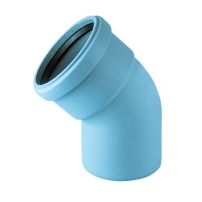 Kalde MUTE-3K 110 mm Atık Su Mavi Dirsek 45°
