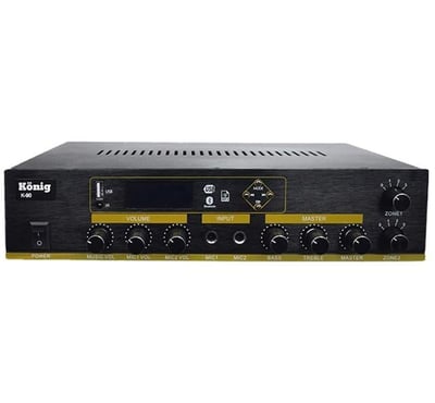 König K-90 2 Zonlu 100 Watt Usb-Bluetooth-2 Bölgeli 2 Mik. Giriş Trafolu Anfi