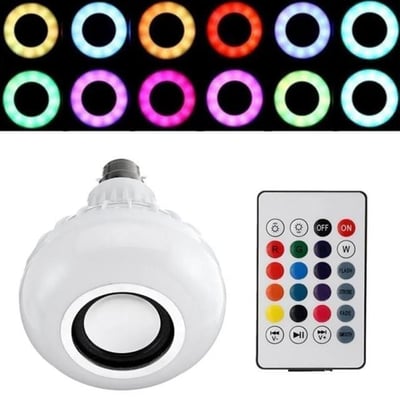 Ledx Al-SPKR Kumandalı Bluetooth Hoparlör Ampul 500 Lümen Rgb Ledli E27 Lamba