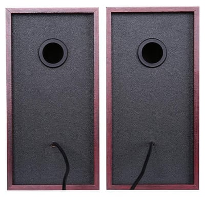 Lenovo Lecoo DS105 6W Ahşap Gövdeli Masaüstü Stereo Hoparlör - USB + 3.5mm Jack Girişli PC Hoparlörü