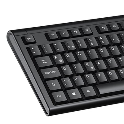 Lenovo Lecoo KB101 USB Kablolu Siyah Türkçe F Klavye (Numpadli)