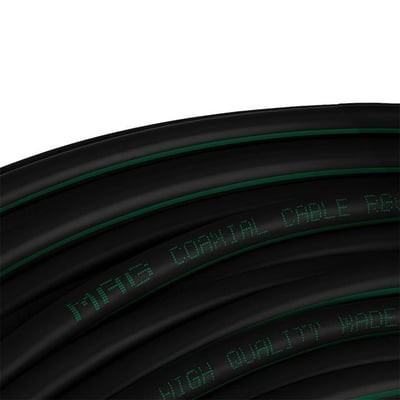 Mag Rg6/U6 Bakır Cu/Cu 80 Tel Siyah Anten Kablosu (100 Metre)
