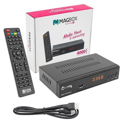 Magbox Pluton S Full HD TKGSli HDMI-Scart Girişli Kasalı Uydu Alıcısı