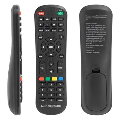 Magbox Vip - Dragon - Luna / Sunny 14850 / Akiwa HD / Hometech HT-1010 / Digiline X100 / Astracom Saturn HD / Rowell Mini HD Uyumlu Uydu Alıcı Kumandası