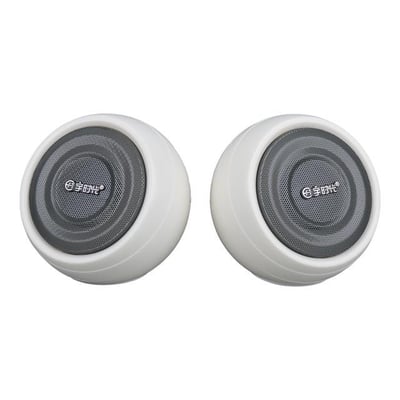 MagicVoice MV-24845 1+1 USB AUX Oval Multımedia Ses Sistemi Speaker - Hoparlör 2X3Watt