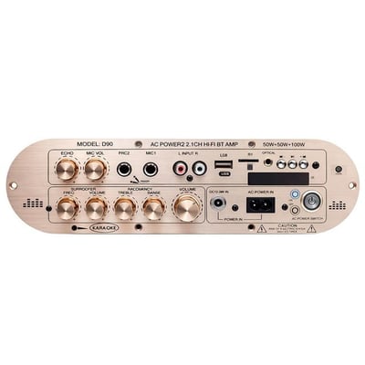Magicvoice D90 2.1 Kanal 200W Profesyonel Amfi Kartı Bluetooth USB RCA Subwoofer Kontrollü