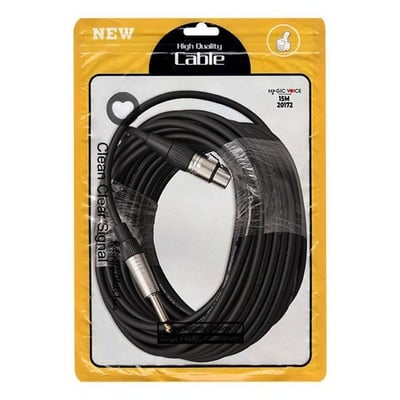MagicVoice LD379B 15 Metre Canon XLR Dişi - 6.35mm Mono Erkek Metal Jak Mikrofon Ses Kablosu