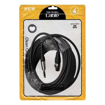 MagicVoice LD379B 20 Metre Canon XLR Dişi - 6.35mm Mono Erkek Metal Jak Mikrofon Ses Kablosu