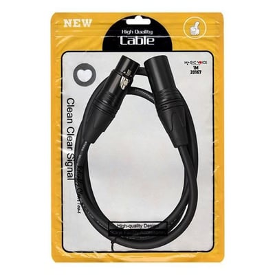 MagicVoice LD381 1 Metre Canon XLR Dişi - Canon XLR Erkek Stereo Plastik Jak Mikrofon Ses Kablosu