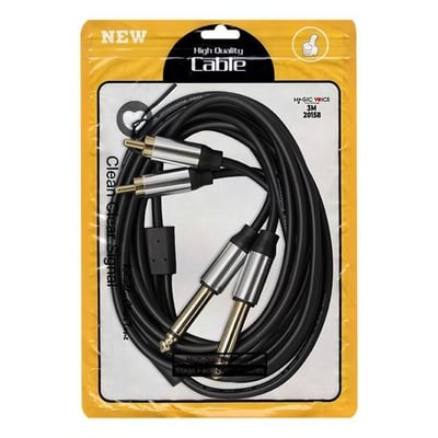 Magicvoice LD398 2x 6.3 Mm Mono Erkek - 2x Rca Erkek 3 Metre Kablo