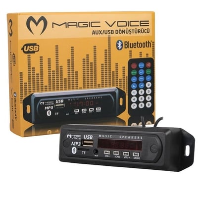 Magicvoice USB-400 Araba Çakmaklık Girişli Bluetooth/USB/TF/FM Destekli MP3 Çalar Modülü