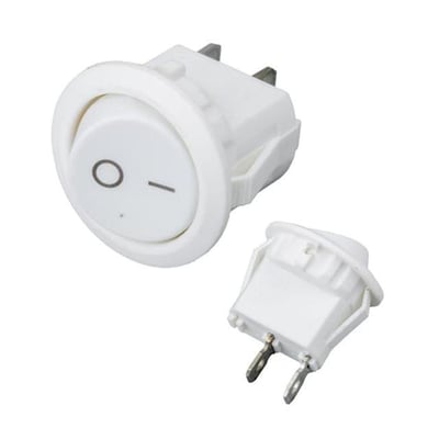 Mini Yuvarlak Işıksız ON-OFF Beyaz Anahtar IC-134E