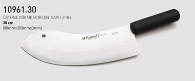 Moblen Saplı Zırh 30 cm Hulusi Bıçak Üstüne Dökme 80mm X 300mm X 3mm 10961.30
