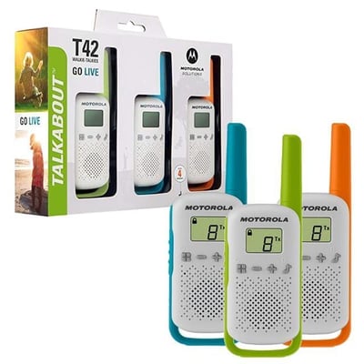 Motorola TLKR-T42 4 Km Kırmızı Pmr El Telsizi (2li Paket)