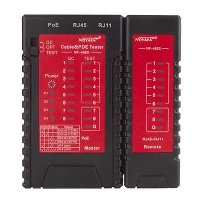 Noyafa NF-468S Rj45-Rj11-Poe Destekli Çok Fonksiyonlu Ağ Telefon Kablosu Test Cihazı