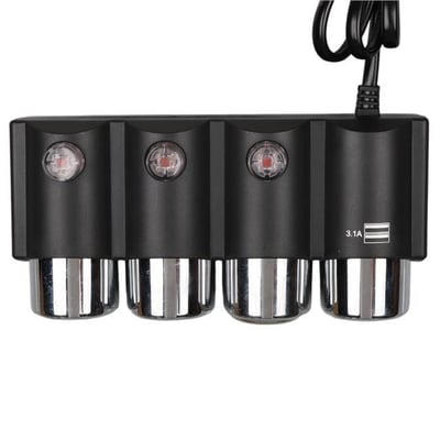 Olesson 1508 12-24V Çift USB Girişli 120W 80cm Kablolu 3lü Araç Çakmak Çoklayıcı