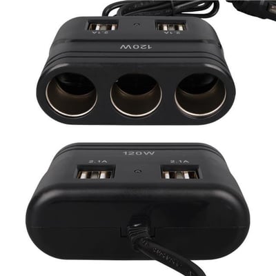Olesson 1678 12-24V 4 USB Girişli 120W 80cm Kablolu 3lü Araç Çakmak Çoklayıcı