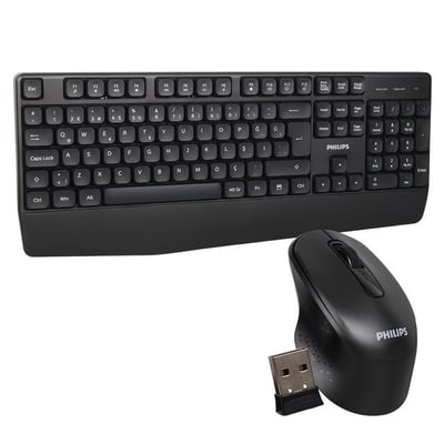 Philips SPK634B USB Kablosuz Ofis Tipi Siyah Numpadli Türkçe Q Klavye