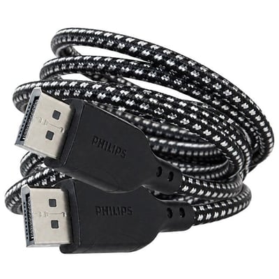 Philips SWR3139B/93 8K 60Hz DisplayPort 1.4 Kablo 3 Metre Örgülü Zırhlı Tasarım Ultra HD