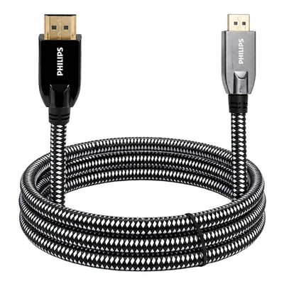 Philips SWR3139W/93 2 Metre 8K 60Hz DisplayPort 1.4 Kablo Premium Örgülü Zırhlı