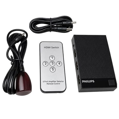 Philips SWV9023D/93 5-Giriş 1-Çıkış 4K HDMI Switch (Seçici)