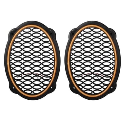 Poke PK-5052 Oval Hoparlör Kapağı Turuncu LED Sabit (2li Paket)