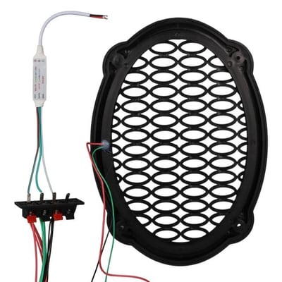 Poke PK-5653 4 Adet Oval Oto Hoparlör Kapağı Kumandalı Pixel Ledli RGB Animasyonlu Kapak