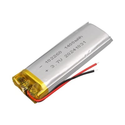Powermaster PM-29460 3.7V 1.400mAh 102260 Soketsiz Lityum Polimer (Li-Po) Batarya Şarj Edilebilir Pil