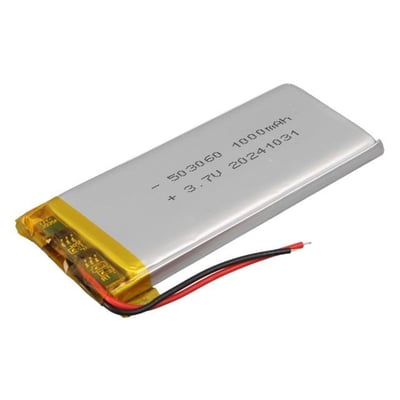 Powermaster PM-29464 3.7V 1.000mAh 503060 Soketsiz Lityum Polimer (Li-Po) Batarya Şarj Edilebilir Pil