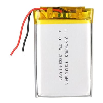 Powermaster PM-29470 3.7V 1.300mAh 703450 Soketsiz Lityum Polimer (Li-Po) Batarya Şarj Edilebilir Pil
