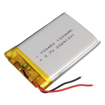 Powermaster PM-29470 3.7V 1.300mAh 703450 Soketsiz Lityum Polimer (Li-Po) Batarya Şarj Edilebilir Pil