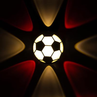 PowerMaster PM-24456 Gün Işığı - Kırmızı Futbol Topu Dekoratif LED Duvar Aplik