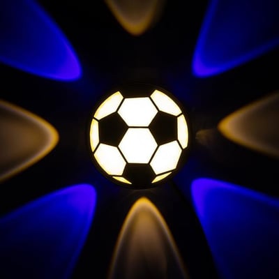PowerMaster PM-24457 Gün Işığı - Mavi Futbol Topu Dekoratif LED Duvar Aplik