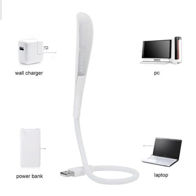 PowerMaster PM-24560 14 Ledli Beyaz Esnek Usb Led Lamba 3 Kademeli