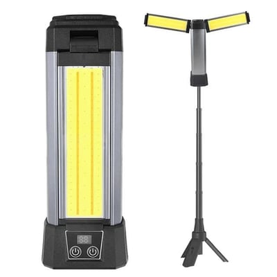 PowerMaster PM-24565 25 Watt USB - Type-C Girişli P50 Ve Cob Ledli 2 Kanatlı Kollu Çalışma Lambası