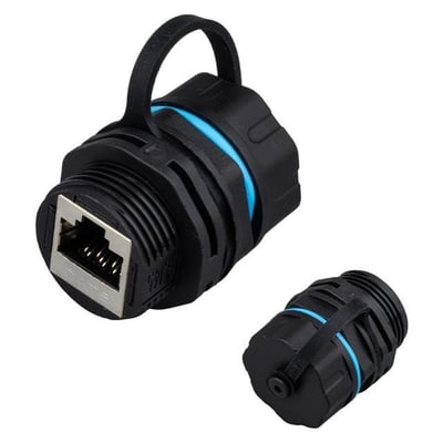 PowerMaster PM-24595 Dişi - Dişi IP68 Su Geçirmez RJ45 Konnektör