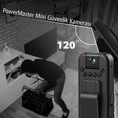 PowerMaster PM-24941 L7 Cep Vücut Tipi Güvenlik Kamerası 1080P Oynar Başlıklı Video ve Ses Kaydedici