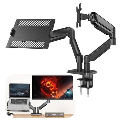 PowerMaster PM-252D-J 13-32 Amortisörlü Stand Çift Kol LCD-LED Gaming Monitör Laptop Tutucu Masa Askı Aparatı