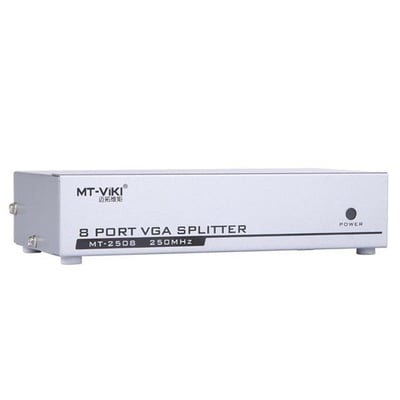 Powermaster VGA-2508A 250 MHz 8 Port 1920x1440 Destekli VGA Video Splitter Dağıtıcı 9 V Adaptörlü