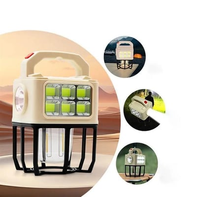Powermaster PM-26460 Çok Fonksiyonlu Solar Kamp Lambası Güneş Panelli Masa Lambası ve El Feneri