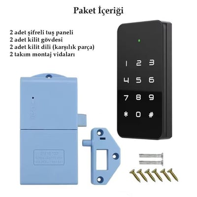 PowerMaster PM-26728 RFID Ve Tuş Panelli Dijital Elektronik Kapı Dolap Kilidi (2li Paket)