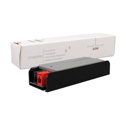PowerMaster PM-26842 12/24/36/48 Volt 3 Amper 60 Watt Metal Kasa Kademeli Adaptör Voltaj Göstergeli 128x42x27mm